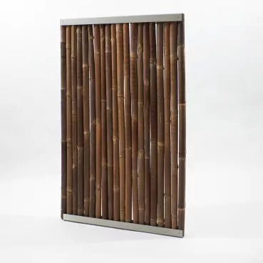 Bambuselement Edelstahl | H. 242 cm | Bambus Dunkel
