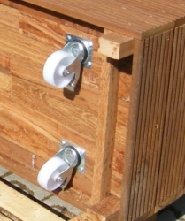 Rollen-Set für Hartholztrog - 4 Rollen
