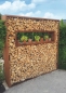 Preview: Holzelege Cortenstahl als Sichtschutz und Dekoelement im Garten 2x2 m