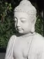 Preview: Buddha sitzend weiß Detail