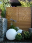 Preview: Sichtschutz Holz mit Moonlight Gartenlampe