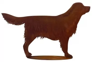 Hund stehend | Edelrost Figur | H. 30 cm