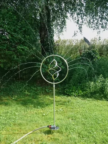 Wasserspiel Edelstahl - Aqua Dancer | H. 1,30 m x D. 44 cm