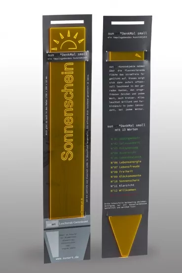 Sonnenschein - Leuchtstele - DenkMal - Verpackung