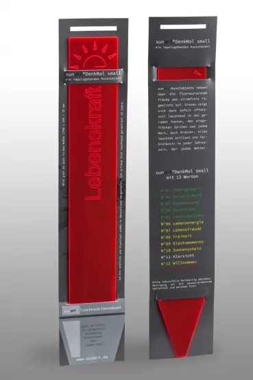 Lebenskraft - Leuchtstele - DenkMal - Verpackung