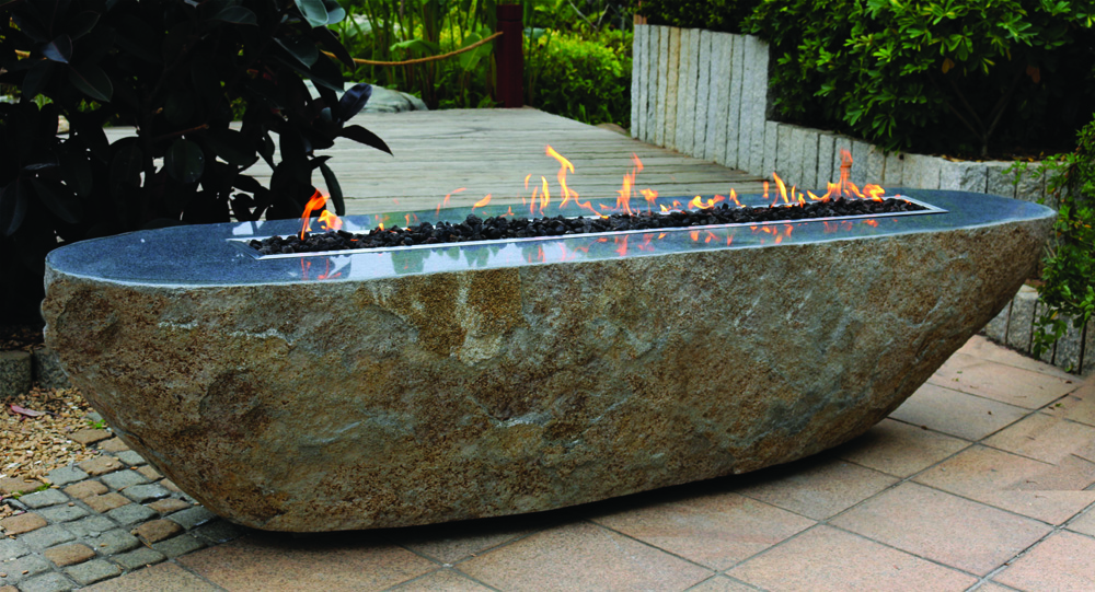 Feuertisch "LOUNGE" aus Granit