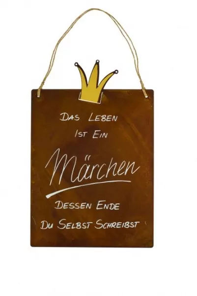 Spruchtafel "Märchen" | Edelrost | H. 37,5 cm