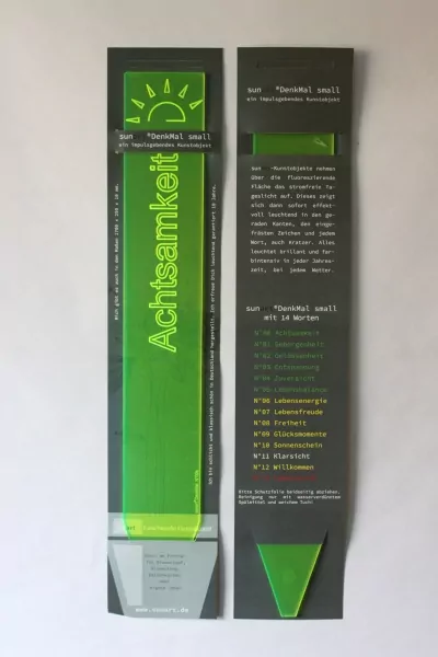 Achtsamkeit - Leuchtstele - DenkMal - Verpackung