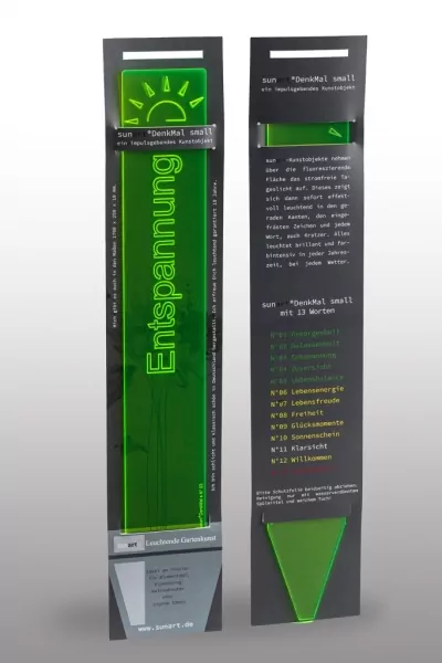 Entspannung - Leuchtstele - DenkMal - Verpackung