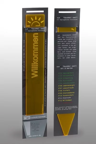 Willkommen - Leuchtstele - DenkMal - Verpackung