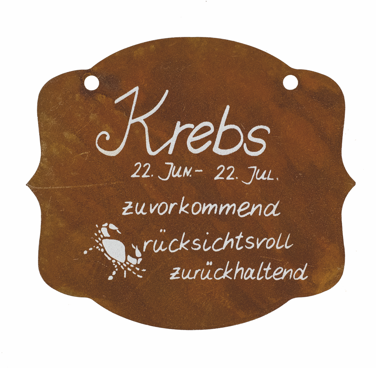Sternzeichen "Krebs" | Rosttafel | H. 13 cm
