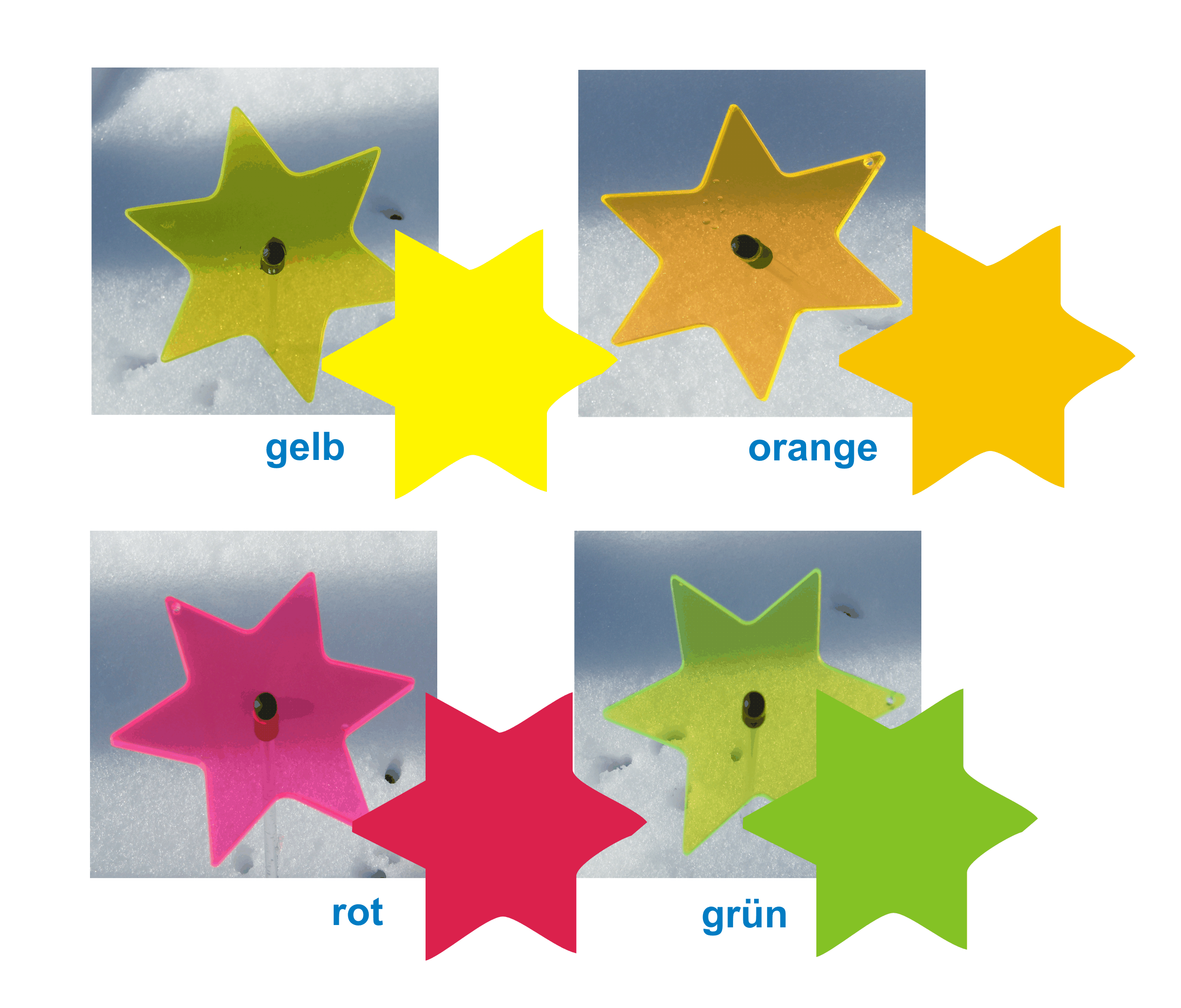 Stern - Sonnenfänger - Licht und Laune® | 8cm | mit Kegelaufhängung