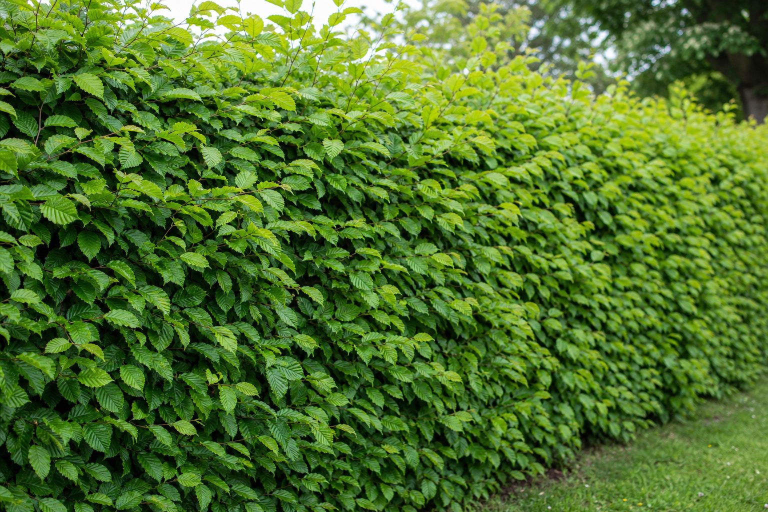 Dichte Hainbuchenhecke bietet Vögeln Nistplatz und Schutz