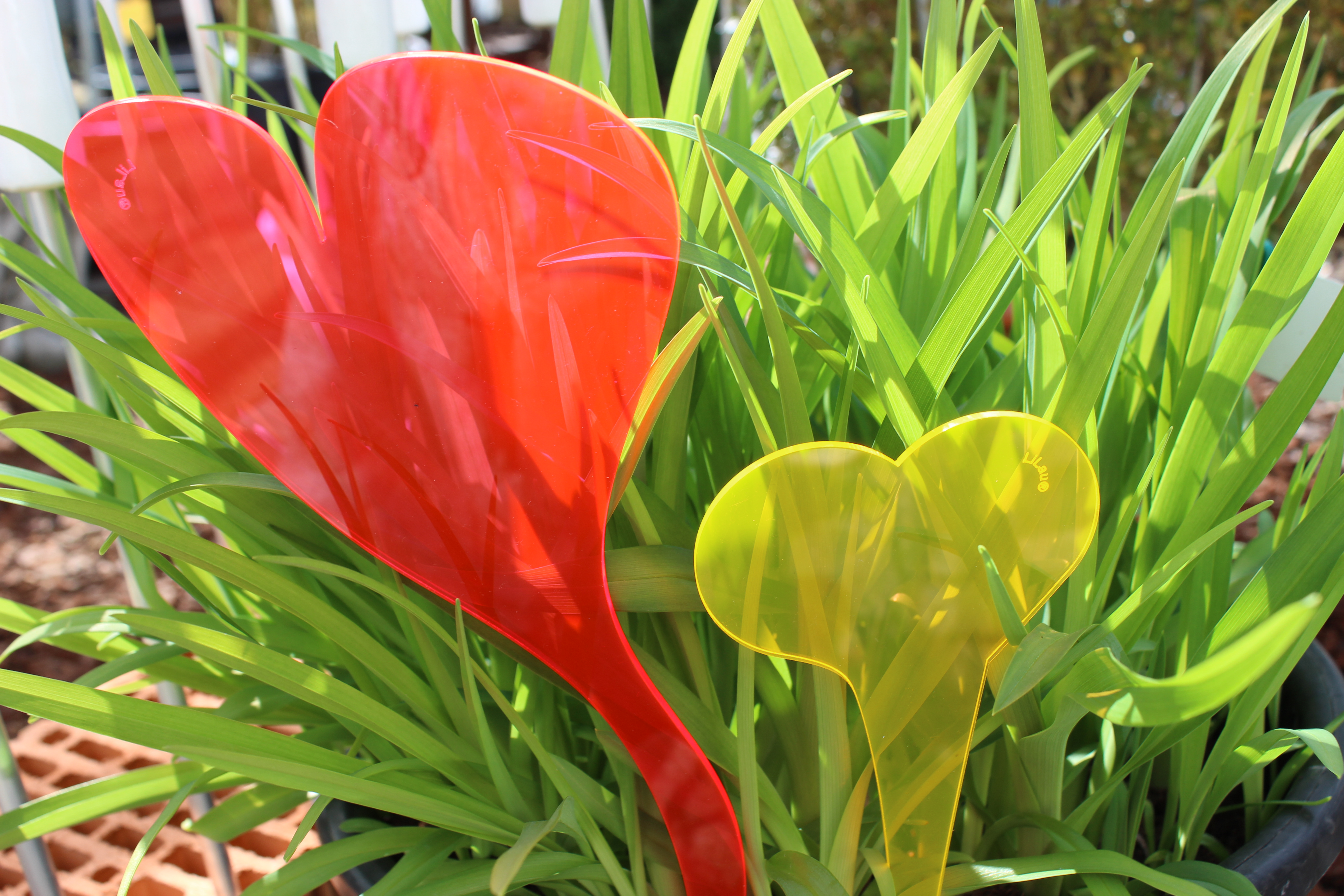 Topfstecker - Sonnenfänger - Licht und Laune® | 10 x 22 cm | orange