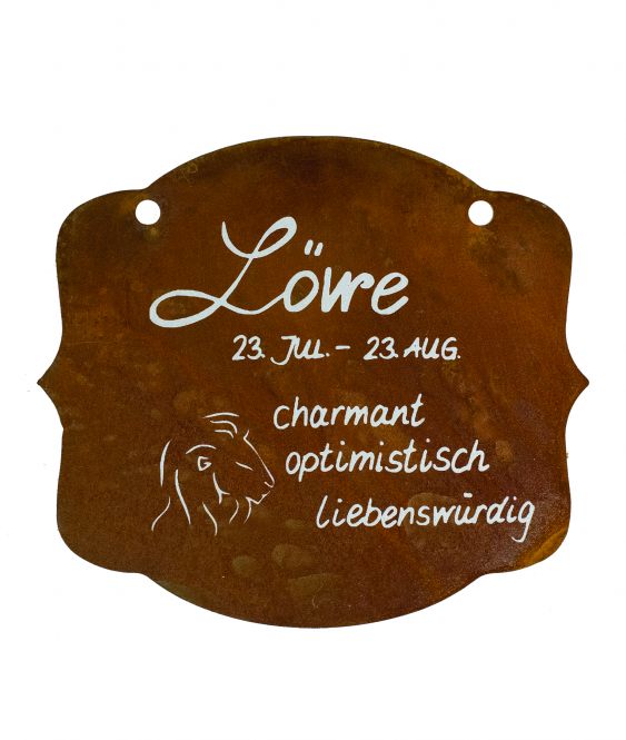 Sternzeichen "Löwe" | Rosttafel | H. 13 cm