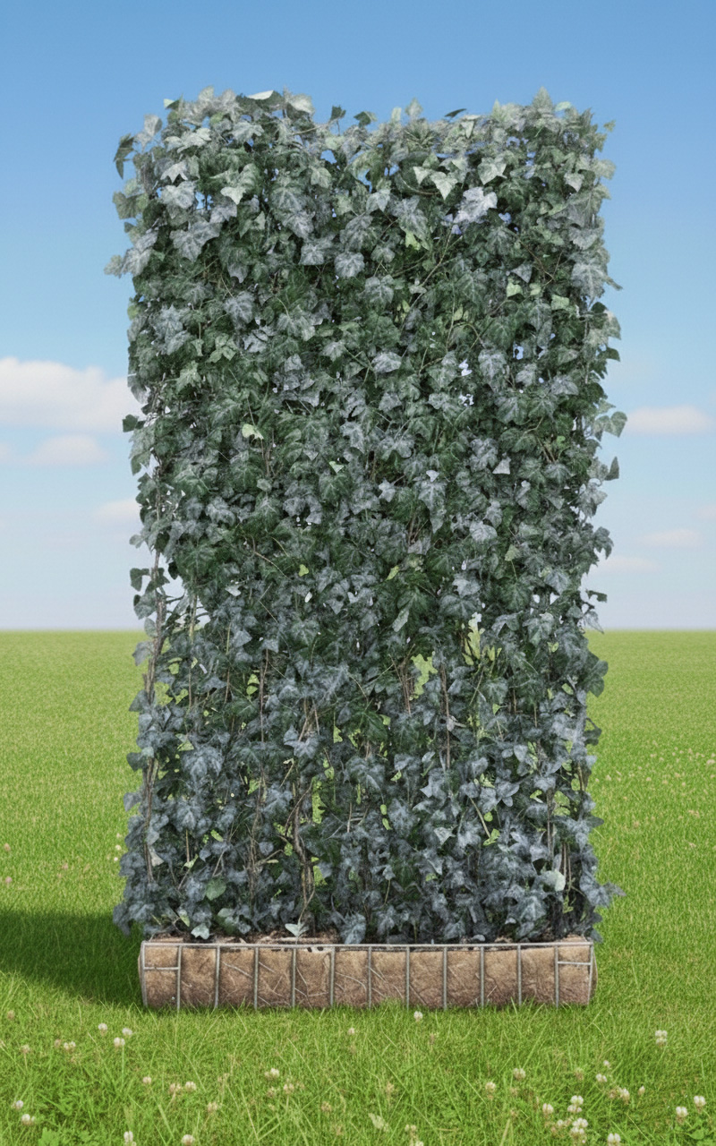 Premium Fertighecke Efeu 200x120 cm – widerstandsfähig, immergrün & frosthart - Mobilane Fertighecke®