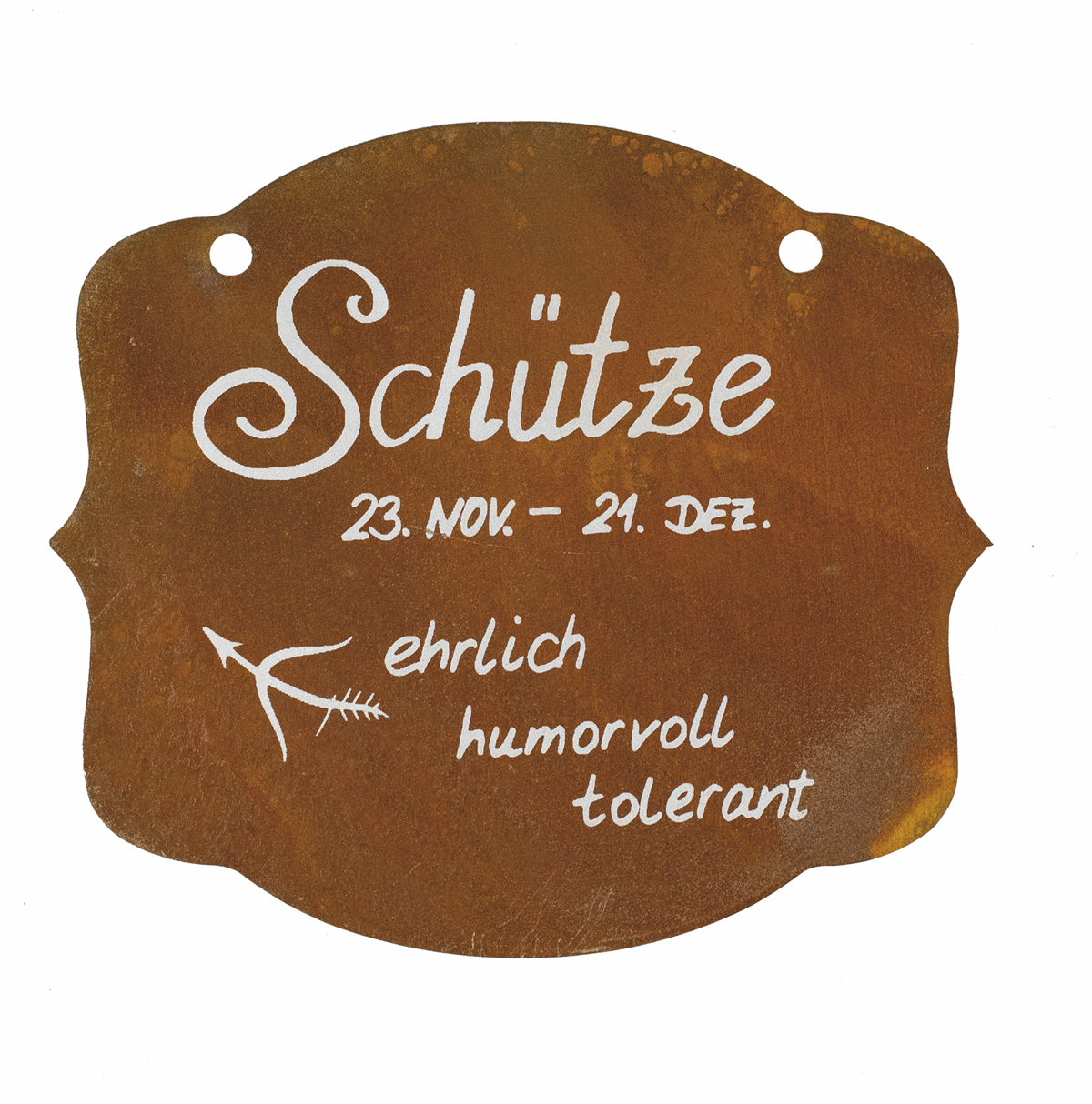 Sternzeichen "Schütze" | Rosttafel | H. 13 cm