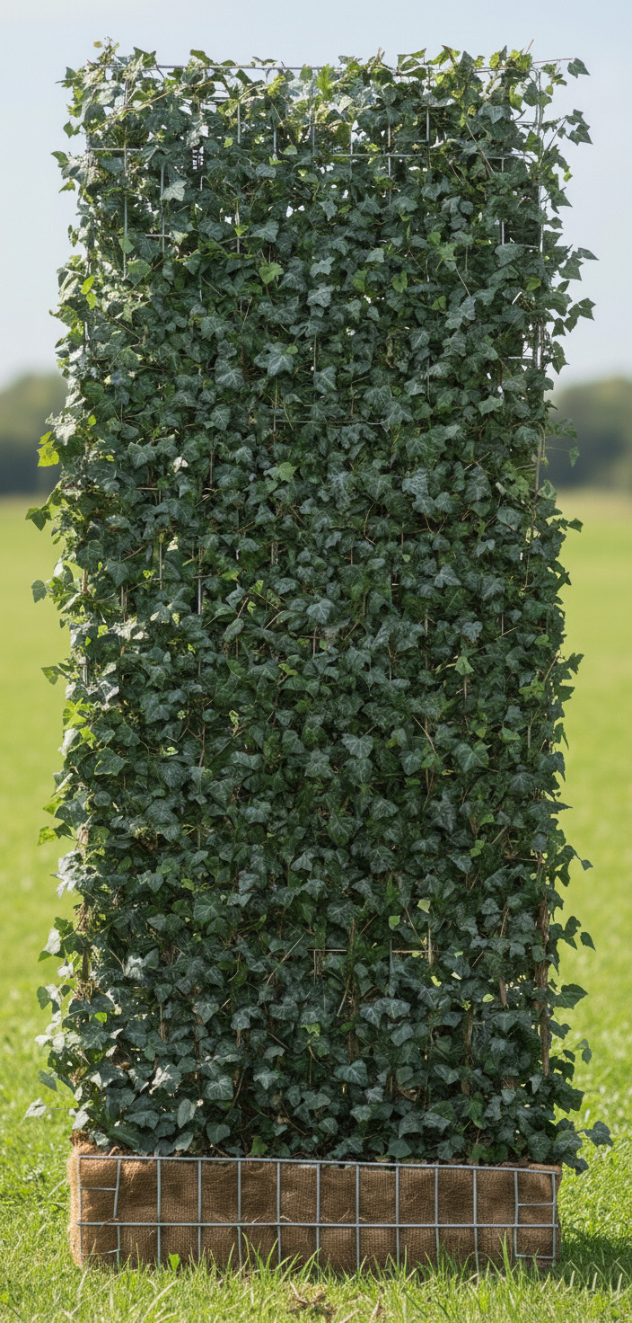 Premium Fertighecke Efeu 300x120 cm – widerstandsfähig, immergrün & frosthart - Mobilane Fertighecke®